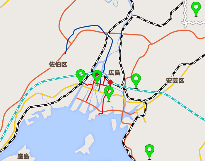 広島エリアコールマップ