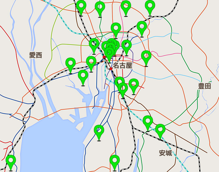 名古屋エリアコールマップ